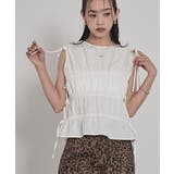 シャーリングリボンノースリーブトップス【miette ミエット】 | titivate | 詳細画像7