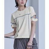 配色ステッチスリットスリーブTシャツ【miette ミエット】 | titivate | 詳細画像5 