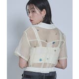 アソートプリント半袖シアーシャツ【miette ミエット】 | titivate | 詳細画像11 