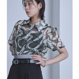 アソートプリント半袖シアーシャツ【miette ミエット】 | titivate | 詳細画像13 