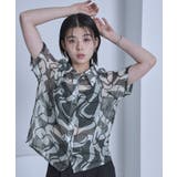 アソートプリント半袖シアーシャツ【miette ミエット】 | titivate | 詳細画像2 