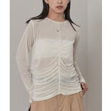 前後2wayギャザードレープシアートップス【miette ミエット】 | titivate | 詳細画像12 
