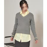 配色ステッチロールアップニット【miette ミエット】 | titivate | 詳細画像2 