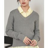 配色ステッチロールアップニット【miette ミエット】 | titivate | 詳細画像3 