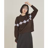 アーガイルアシンメトリーカラーニット【miette ミエット】 | titivate | 詳細画像22