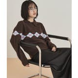 アーガイルアシンメトリーカラーニット【miette ミエット】 | titivate | 詳細画像24