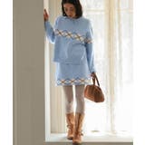 アーガイルアシンメトリーカラーニット【miette ミエット】 | titivate | 詳細画像25