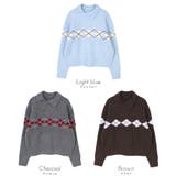 アーガイルアシンメトリーカラーニット【miette ミエット】 | titivate | 詳細画像11