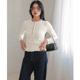 ドット裾フリルヘンリーネックトップス【miette ミエット】 | titivate | 詳細画像10 