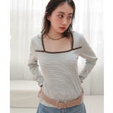 変形ネックパイピングトップス【miette ミエット】 | titivate | 詳細画像14 