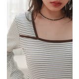 変形ネックパイピングトップス【miette ミエット】 | titivate | 詳細画像19 