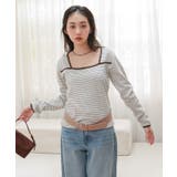 変形ネックパイピングトップス【miette ミエット】 | titivate | 詳細画像2 