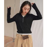 レイヤード風Vネックヘンリートップス【miette ミエット】 | titivate | 詳細画像8 