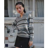 スキッパーマルチボーダーニット【miette ミエット】 | titivate | 詳細画像1