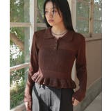 透かし編み裾フリルポロニット【miette ミエット】 | titivate | 詳細画像23 