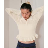 透かし編み裾フリルポロニット【miette ミエット】 | titivate | 詳細画像28 