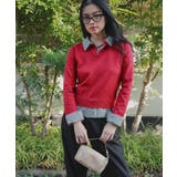 シャツレイヤード風ポロニット【miette ミエット】 | titivate | 詳細画像4 