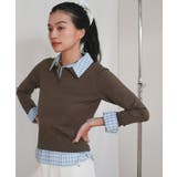 シャツレイヤード風ポロニット【miette ミエット】 | titivate | 詳細画像12 