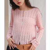 透かし編みケーブルニットカーディガン | titivate | 詳細画像12 