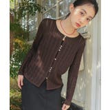 透かし編みケーブルニットカーディガン | titivate | 詳細画像14 