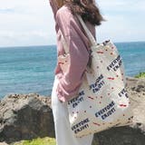 2ポケットデザインプリントトートバッグ 鞄 バッグ |  TOKOHANA | 詳細画像4 