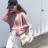 2ポケットデザインプリントトートバッグ 鞄 バッグ |  TOKOHANA | 詳細画像5 