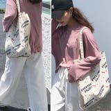 2ポケットデザインプリントトートバッグ 鞄 バッグ |  TOKOHANA | 詳細画像6 