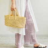 Natural | 巾着付きレクタングルカゴバッグ レディース 春夏 |  TOKOHANA