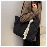 ブラック | キルティング トートバッグ レディース |  TOKOHANA