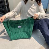 トートバッグ ギンガムチェック柄 大き目韓国ファッションレディース | TOKOHANA | 詳細画像9