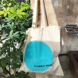 ブルー | 円型模様トートバッグ 綿100%春物春夏レディース メンズ | TOKOHANA