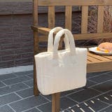 オフホワイト | キルティング素材ハンドバッグ ミニトート 軽い | TOKOHANA