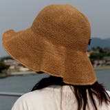 ペーパー細編みボタン付サマーハット帽 レディース 帽子 |  TOKOHANA | 詳細画像2 