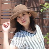 ペーパー細編みボタン付サマーハット帽 レディース 帽子 |  TOKOHANA | 詳細画像3 