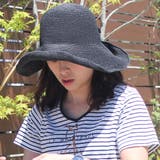 ペーパー細編みボタン付サマーハット帽 レディース 帽子 |  TOKOHANA | 詳細画像4 