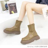 厚底ミディアム丈ブーツ レディース軽量ブラック防水 靴 |  TOKOHANA | 詳細画像8 