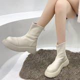 Ivory | 厚底ミディアム丈ブーツ レディース軽量ブラック防水 靴 |  TOKOHANA