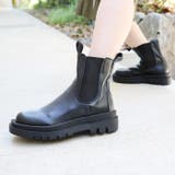 ブラック | 厚底サイドゴアブーツ軽量厚底韓国ファッションショートブーツ美脚秋秋服秋冬シンプル… | TOKOHANA