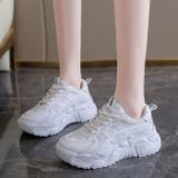 厚底スニーカー 軽量レディース秋冬春夏秋服新作韓国ファッション 黒 | TOKOHANA | 詳細画像11