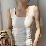スリムフィットタンクストップシンプルインナートップス 重ね着 ノースリーブ | TOKOHANA | 詳細画像12