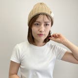 英文字タグ付きリブ編みニット帽 レディース 帽子 |  TOKOHANA | 詳細画像15 