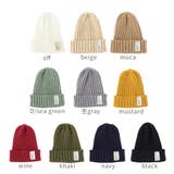 英文字タグ付きリブ編みニット帽 レディース 帽子 |  TOKOHANA | 詳細画像20 