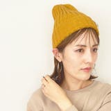 Mustard | 英文字タグ付きリブ編みニット帽 レディース 帽子 |  TOKOHANA
