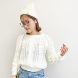 Off | 英文字タグ付きリブ編みニット帽 レディース 帽子 |  TOKOHANA