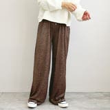 Brown | イージーパンツ ワイドパンツ シアー素材レディース |  TOKOHANA