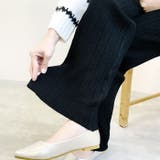 ロングパンツ 暖かいリブニット ストレート | TOKOHANA | 詳細画像2