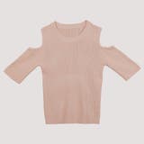 Pink/Beige半袖) | 肩魅せ半袖サマーニットソー 春春服オフィス韓国ファッション夏服長袖 トップス | TOKOHANA