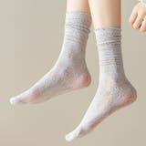 花柄 シースルー レース 靴下 透かし編みレースソックス ショートソックス | TOKOHANA | 詳細画像10