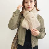 L/Beige | ふわふわファーティペット レディース ティペット | TOKOHANA