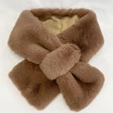 Brown | ふわふわファーティペット レディース ティペット | TOKOHANA
